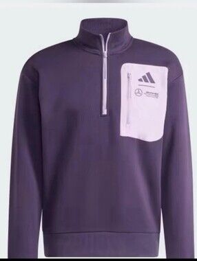 adidas Mercedes AMG Petronas F1 Prem Quarter-Zip Fleece ~ Plum JX8815 Mens: XXL